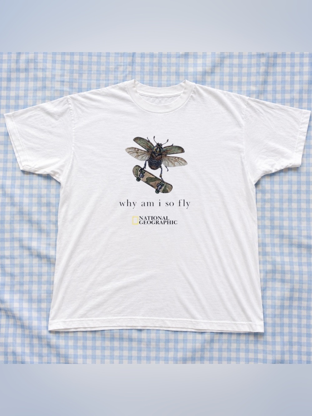 Gildan National Geographic White Graphic Men's Tee